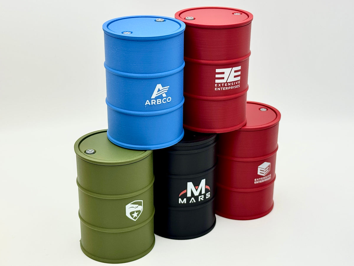1:12 Scale Drum with Logo - 55 Gallon Barrel)