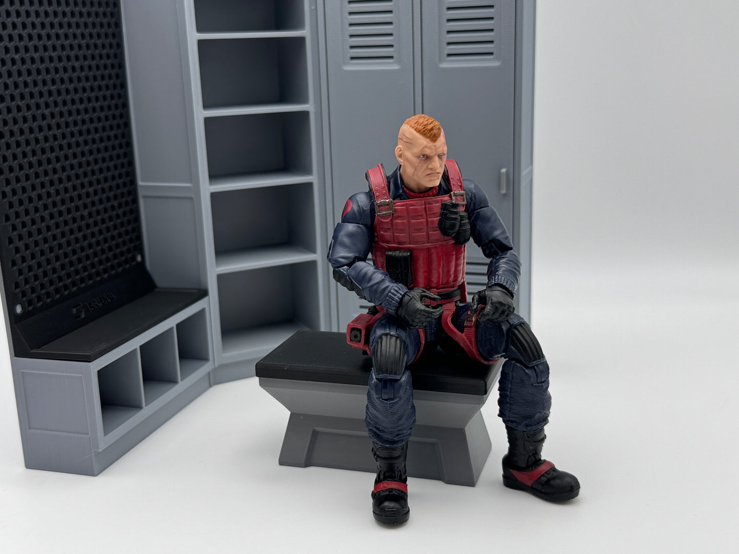 Armory - Troop Locker Bench - 1/12 Scale - G.I. Joe, Valaverse, Monster Force, Marvel Legends