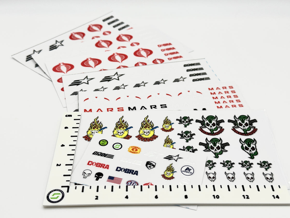 Transfer Decal Sheet - 1/12 Scale G.I. Joe