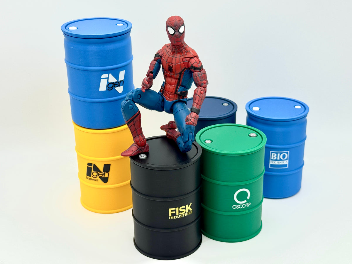 1:12 Scale Drum with Logo - 55 Gallon Barrel)