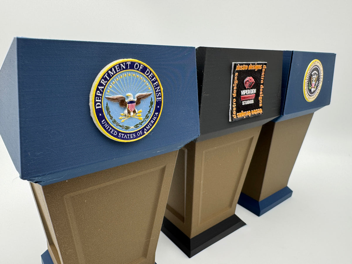Diorama - Podium #02 - Whitehouse, President Lectern 1/12 Scale