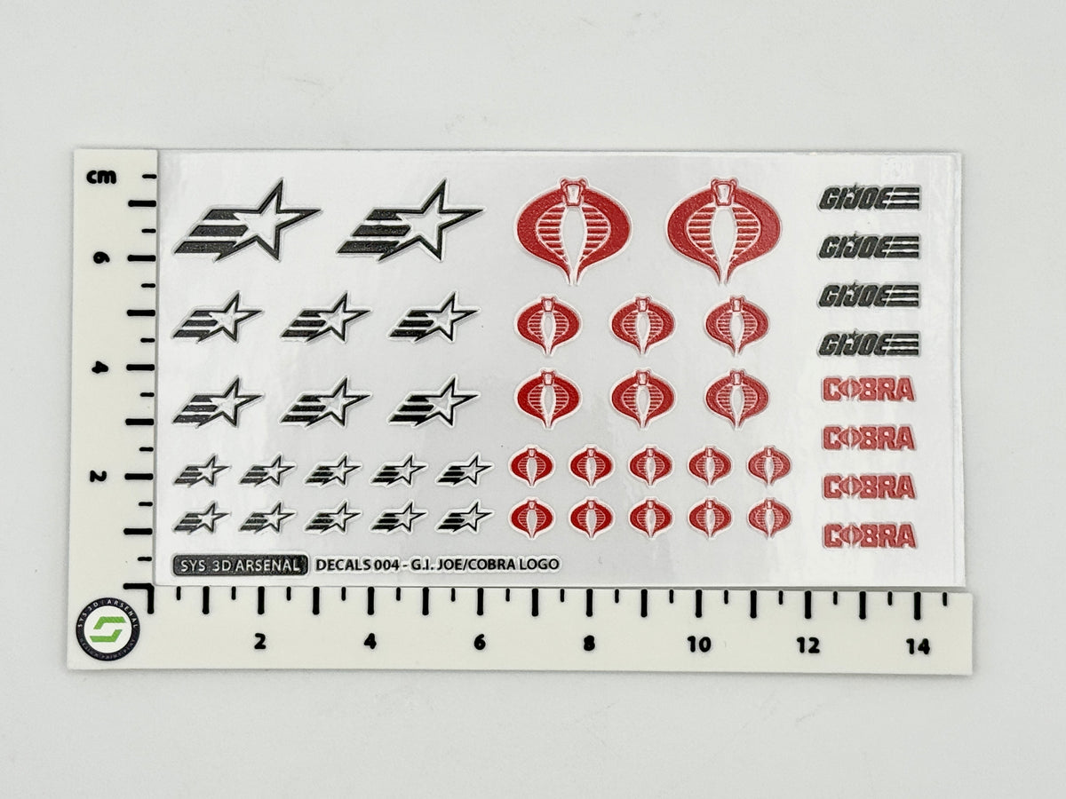 Transfer Decal Sheet - 1/12 Scale G.I. Joe