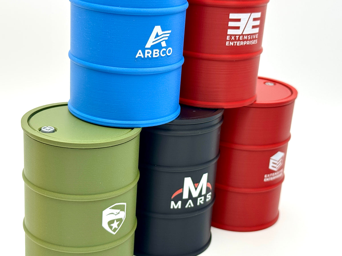 1:12 Scale Drum with Logo - 55 Gallon Barrel)