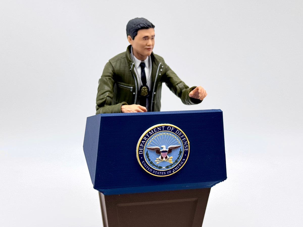 Diorama - Podium #02 - Whitehouse, President Lectern 1/12 Scale
