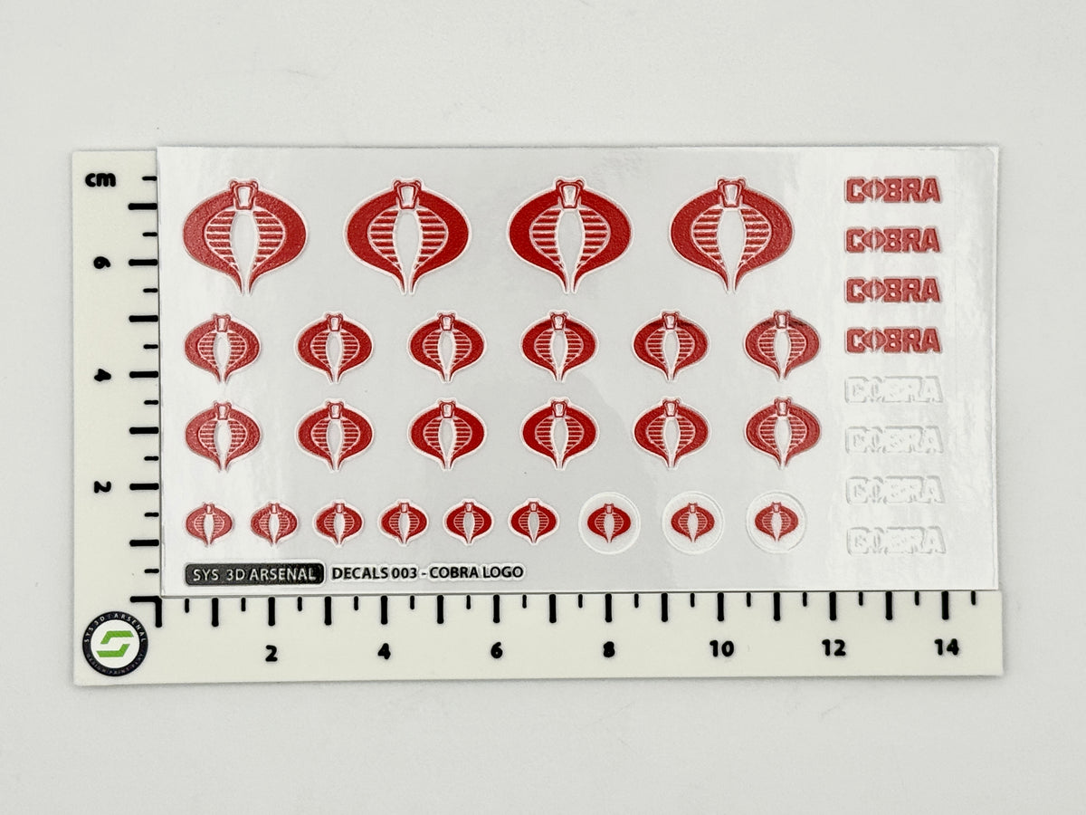 Transfer Decal Sheet - 1/12 Scale G.I. Joe