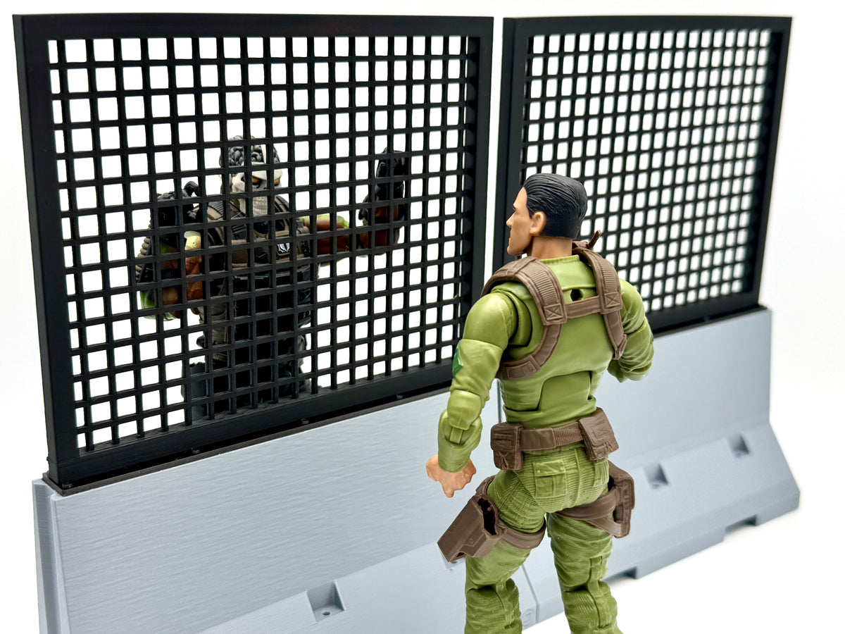 Road Barriers 1/12 Scale - G.I. Joe, Valaverse, Action Force, Moster Force