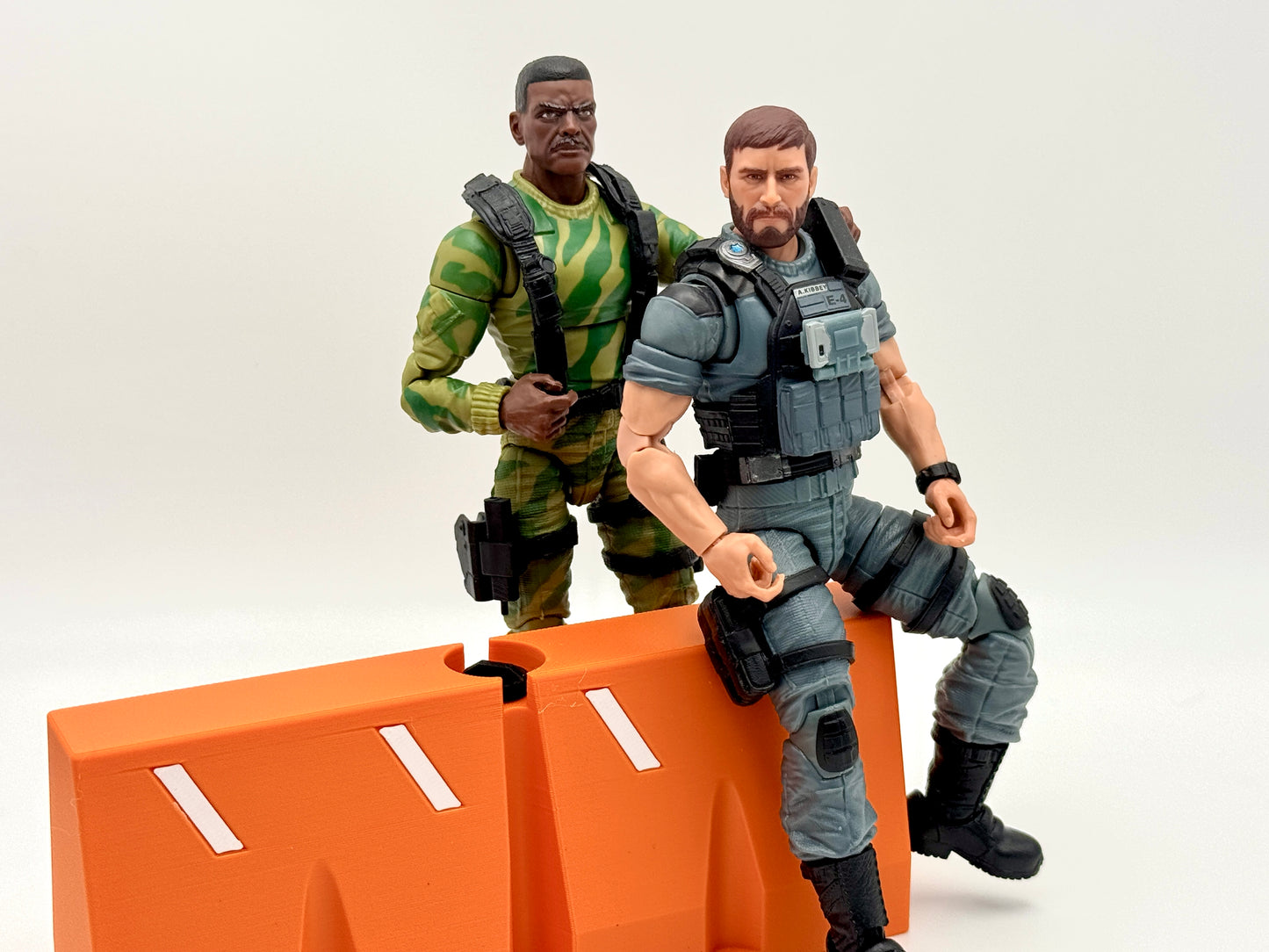 Road Barriers 1/12 Scale - G.I. Joe, Valaverse, Action Force, Moster Force