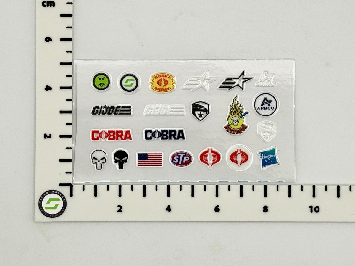 Transfer Decal Sheet - 1/12 Scale G.I. Joe