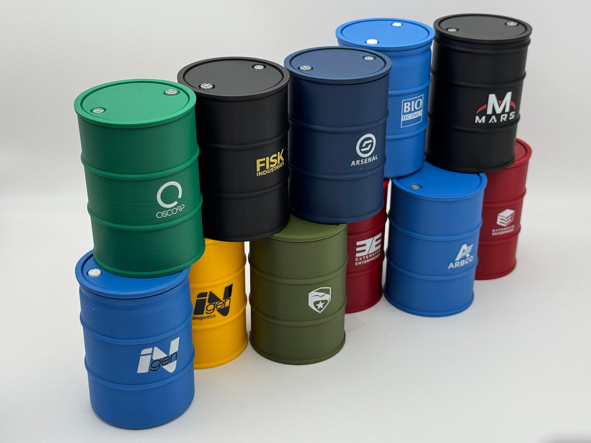 1:12 Scale Drum with Logo - 55 Gallon Barrel)
