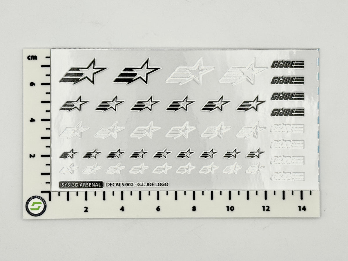 Transfer Decal Sheet - 1/12 Scale G.I. Joe