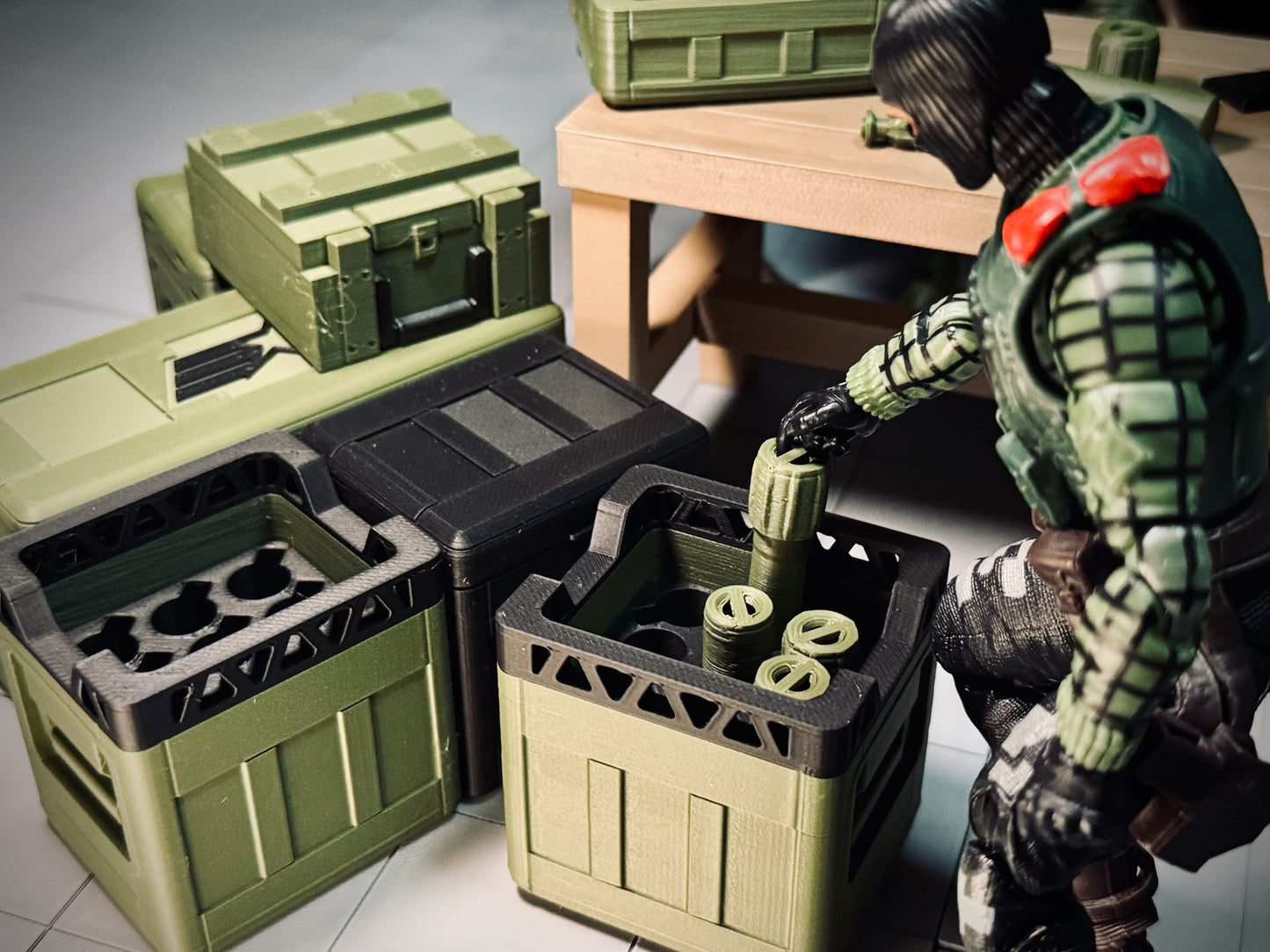 Utility Crate - Small Mortar Round Transport - G.I. Joe/Cobra 1:12 Scale