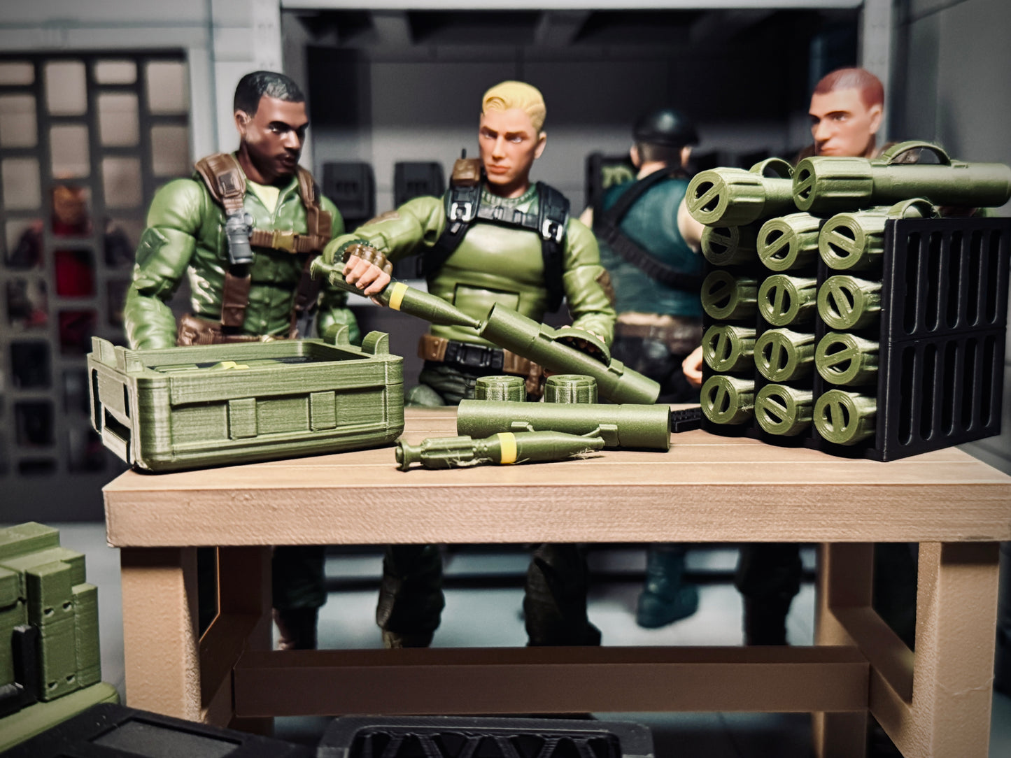 Utility Crate - Small Mortar Round/Storage Rack - G.I. Joe/Cobra 1:12 Scale