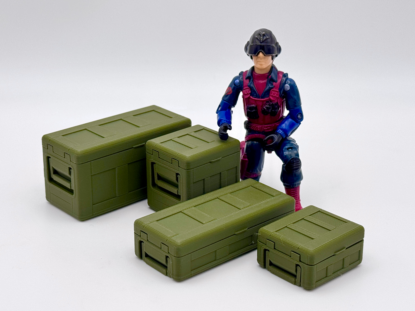 Utility Crates Large, Medium, Small, X-Small - G.I. Joe 3.75 Scale