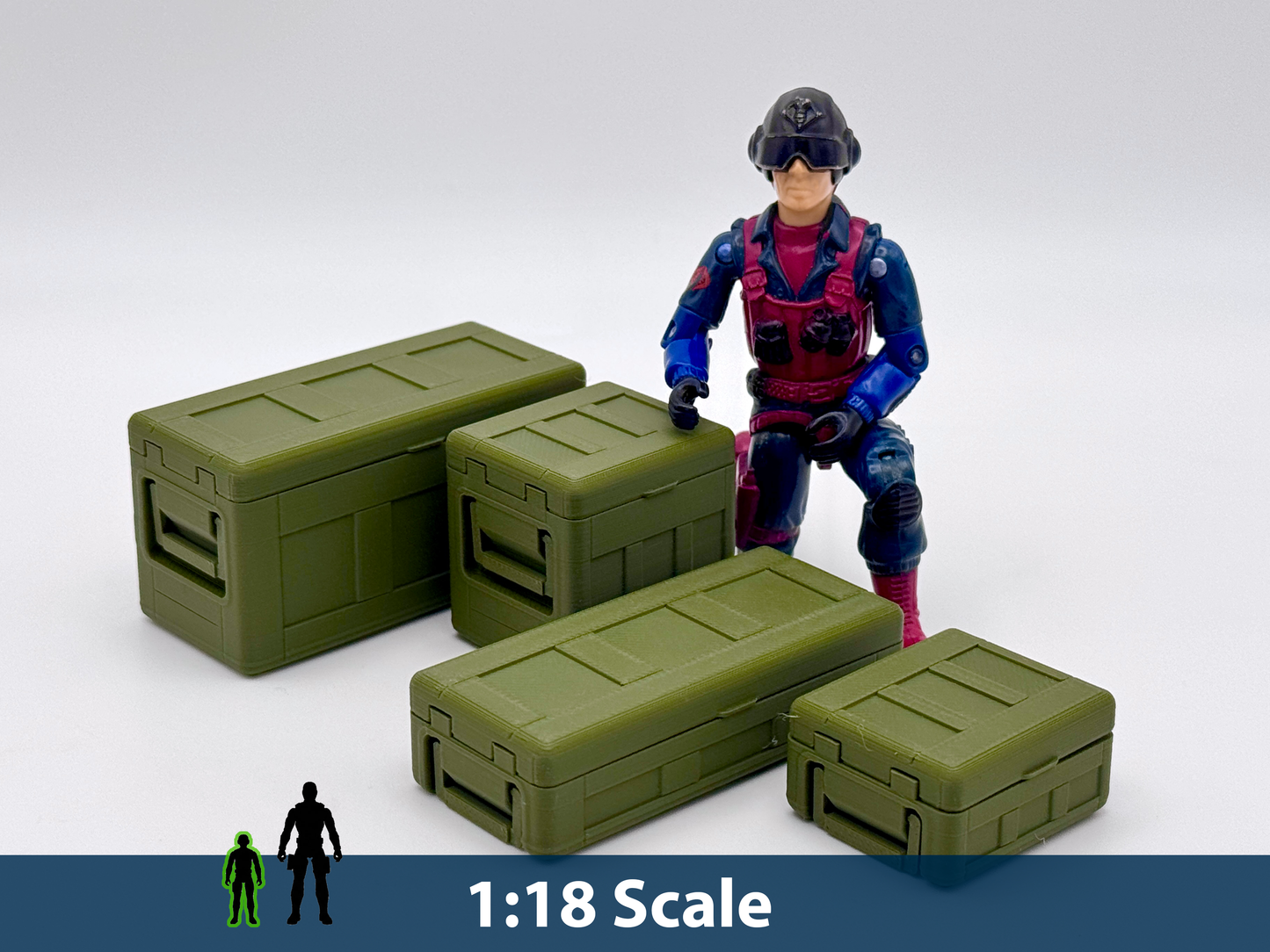 Utility Crates Large, Medium, Small, X-Small - G.I. Joe 3.75 Scale