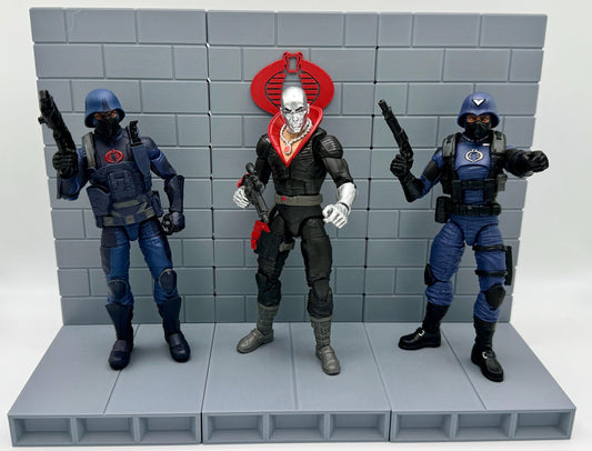 Figure Stand: Block Wall G.I. Joe/Cobra