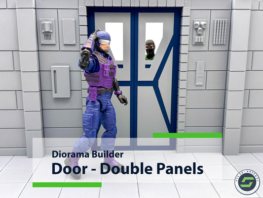Diorama:  G.I. Joe Wall System - Double Panel Doors